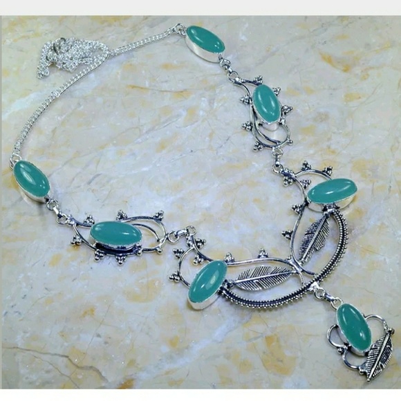 Santa Fe Jewelry - Chalcedony ~ Handcrafted 925 Necklace Santa Fe Jewelry - Chalcedony ~ Handcrafted 925 Necklace
